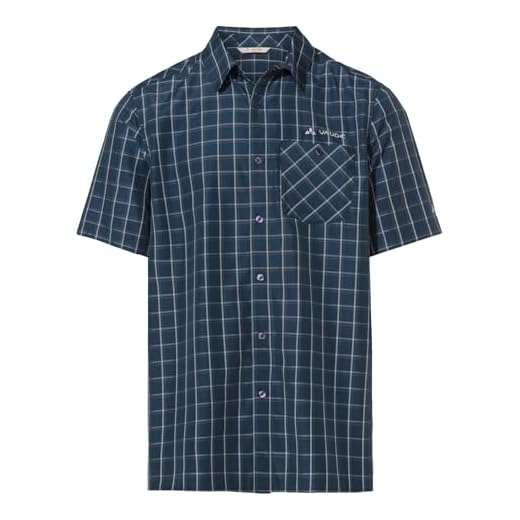 VAUDE Men's Albsteig Shirt III, Herren Kurzarm-Hemd zum Wandern, Dark sea/Dark sea, L