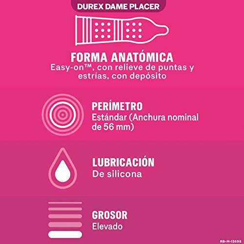 Miniatura 2 de Durex Pack Preservativos Dame Placer Con Puntos Y Estrías Preservativos Placer Prolongado Con Efecto Retardante, 2x12 Condones