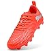 PUMA Unisex-Child Future 9 Play Firm, Artificial Ground Soccer Cleats, Glowing Red- White- Black- Silver SS26, 6.5, Big Kid