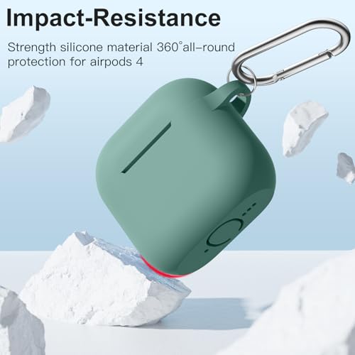Ouwegaga Compatible for AirPods 4th Generation Case 2024- Full Body Protective Shock-Resistant Silicone Case Cover Compatible with Apple AirPod 4 Case - Image 4