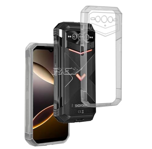 REY Coque pour DOOGEE V Max Plus - V Max Pro, TPU Transparent en Silicone, Ultra Fine 0.33mm