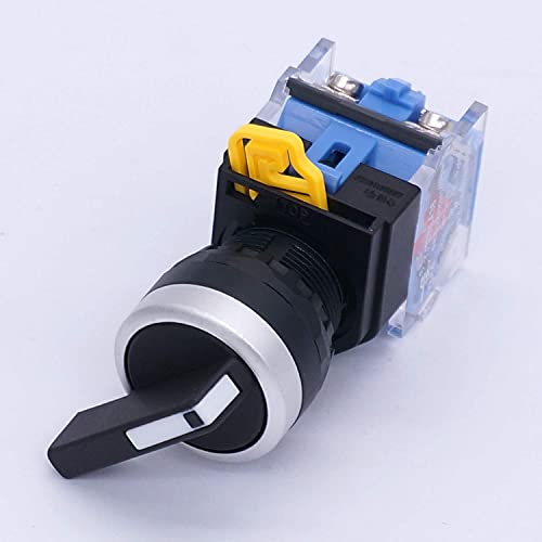 Interruptor selector giratorio de 22 mm con enclavamiento de 2 posiciones 10A 440V 4