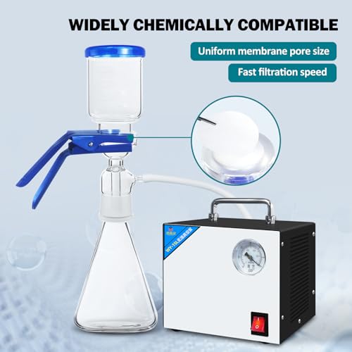 Image of Nylon Membrane Filters, LVDALAB Hydrophilic Membrane Disc Filter Lab Filter Paper with 0.45m Pore Size and 50mm Diameter Pack of 100, Non Sterile