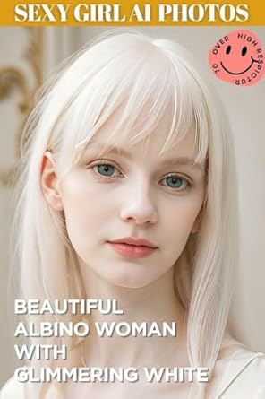 Sexy Girl Ai photos: Beautiful Albino Woman with Glimmering White (AI