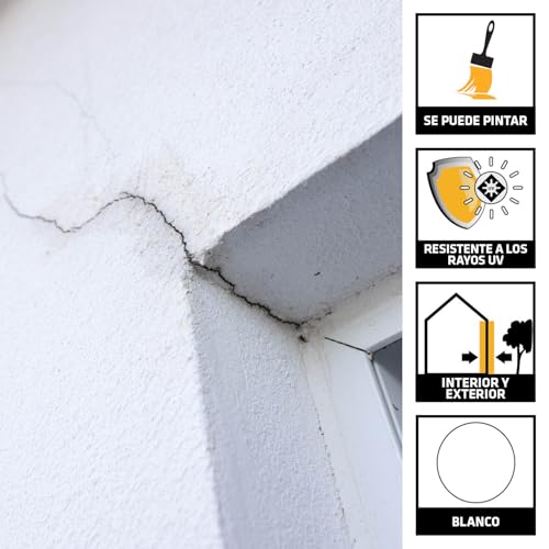 Miniatura 2 de Sika - Sellador De Fisuras - Sikaseal 176 Exterior - Blanco - Sellador Acrílico Para Juntas De Conexion Y Movimiento - Fácil De Aplicar - 300ml