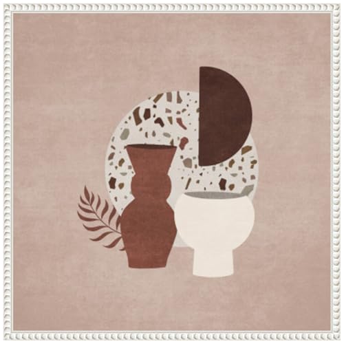 Amanti Art Framed Canvas Wall Art 22x22 Terrazzo 2 by