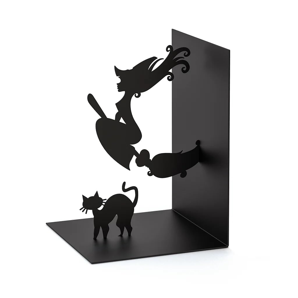 Balvi fermalibri Magic Colore nero A forma di strega Metallo 17 cm