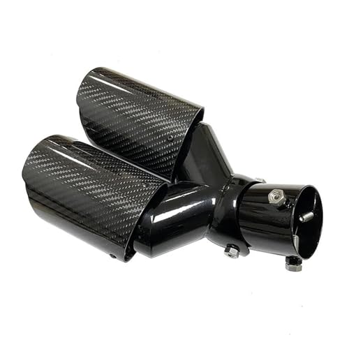 Tuyau d'échappement en carbone double sortie Y 66mm-101mm réglable