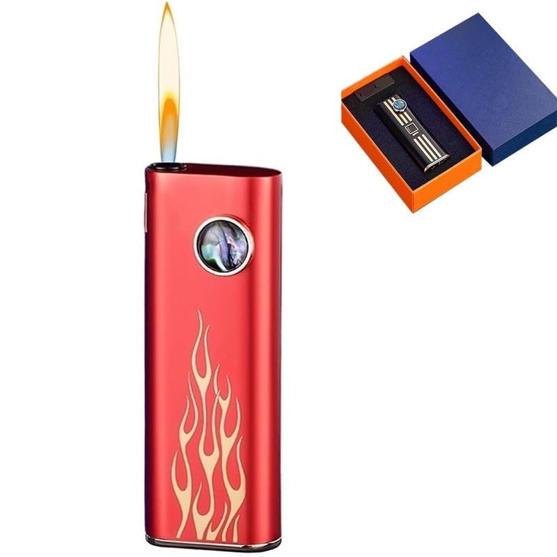 Encendedor metálico portátil recargable de llama ajustable
