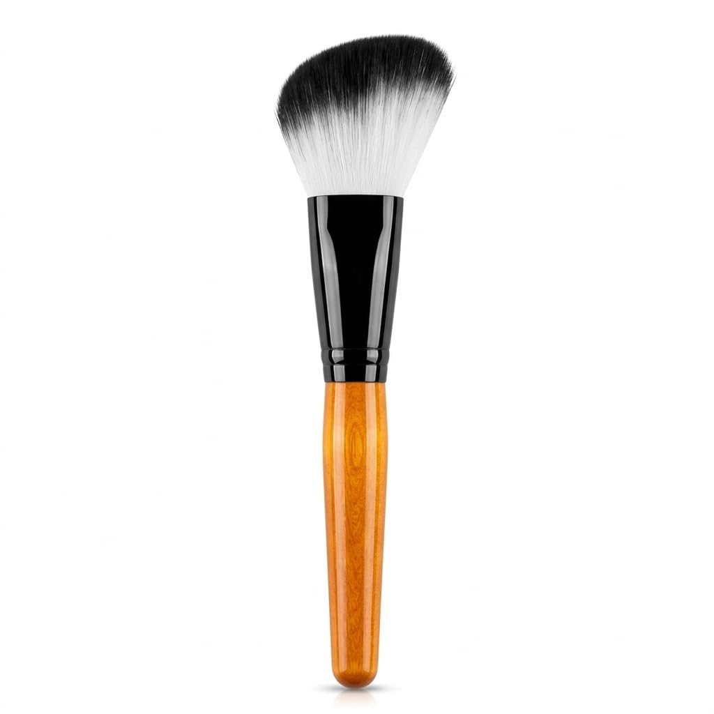 Angled Contour Makeup Brush, Fluffy Face Brush for Bronzer, Blush and Powder, Professional Soft Synthetic Bristles (1 Pc), 컨투어 브러쉬