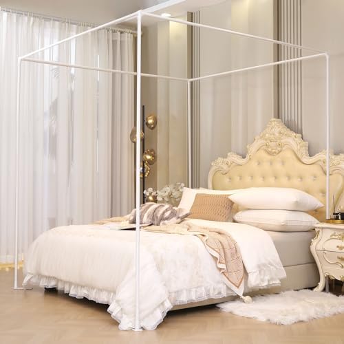 metal poles and corner bracket detail