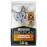 Purina Pro Plan Dry Cat Food, Complete Essentials Chicken & Rice - 7.26 kg Bag (1 Pack)