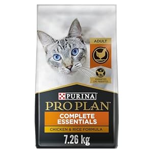 Purina Pro Plan Dry Cat Food, Complete Essentials Chicken & Rice – 7.26 kg Bag (1 Pack)