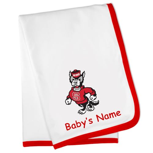Future Tailgater North Carolina NC State Wolfpack Officially Licensed Personalized Baby Receiving Blanket