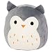 Squishmallow Kellytoy 8" Hoot The Gray Owl Super Soft Plush Toy Pillow Pet Pal Buddy (Hoot The Gray)