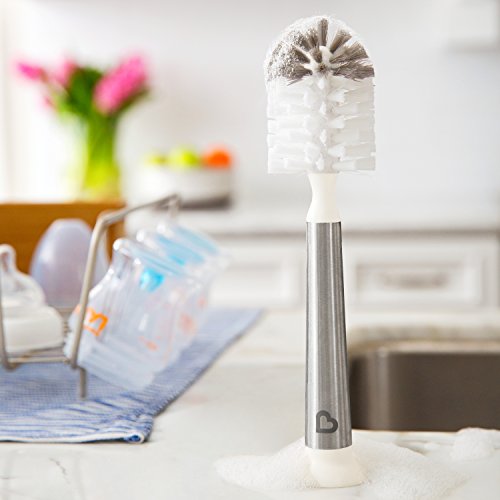 Image of Munchkin Shine Stainless Steel Bottle Brush and Refill Brush Head