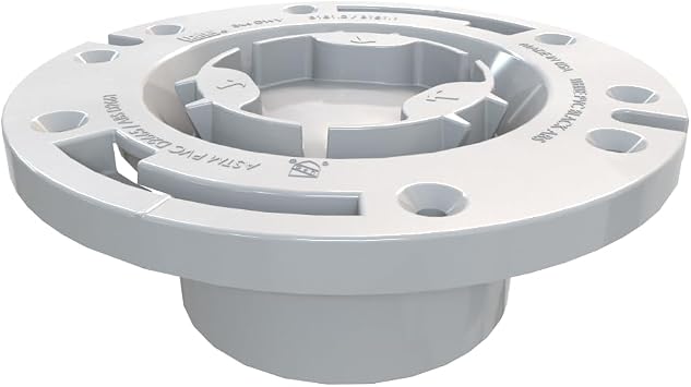 Oatey 3 in. or 4 in. PVC closet flange with plastic ring w/o test cap