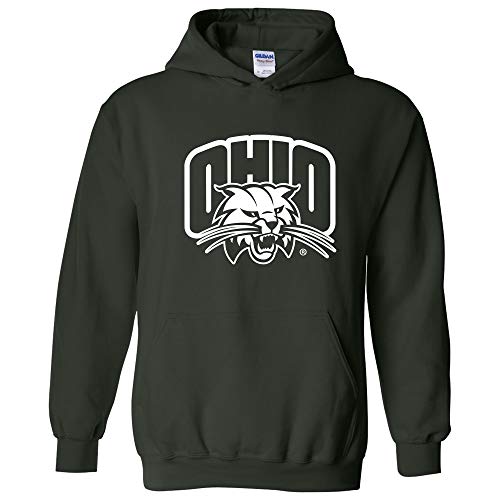 AH03 - Ohio University Bobcats Arch Logo Hoodie - Large - Forest