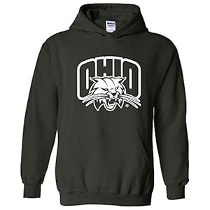 UGP Campus Apparel AH03 – Ohio University Bobcats Arch Logo Hoodie – Large – Forest