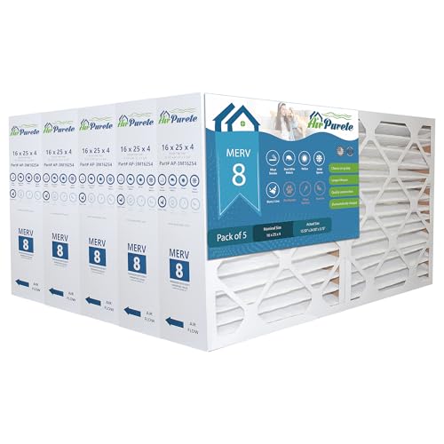 AirPurete Furnace Filter 16x25x4 (Actual Size: 15-1/2