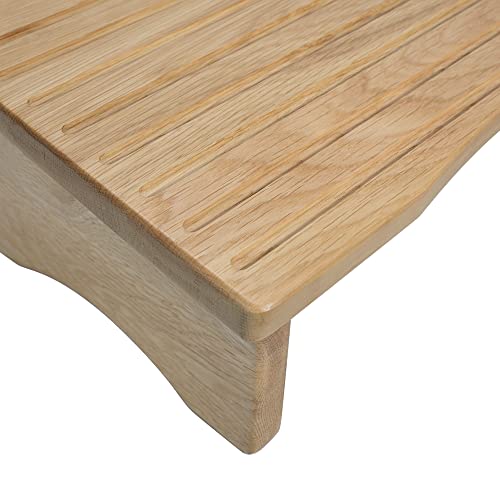 CONSDAN Foot Rest, Ergonomic Footrest for Under Desk at Work, Nursing Foot Stool, Natural Solid Wood Non-Slip Slanted Top Foot Stool for Office/Standing Desk (Natural Color) by CONSDAN - Image 4