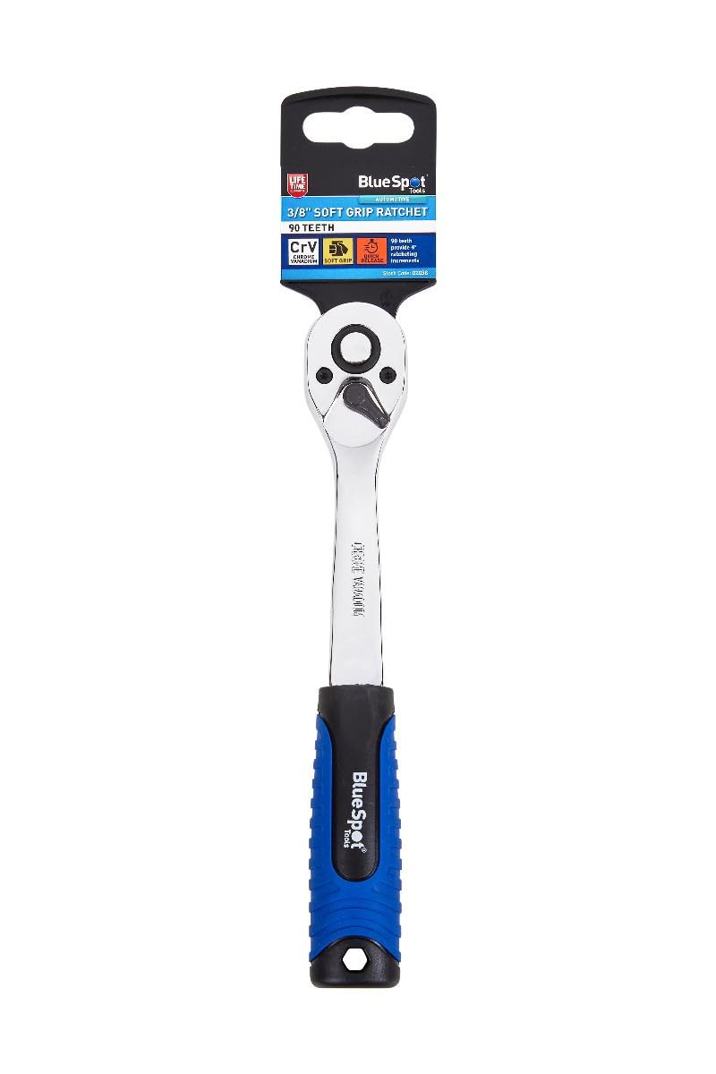 3/8" Soft Grip 90 Tooth Ratchet by Blue Spot Tools