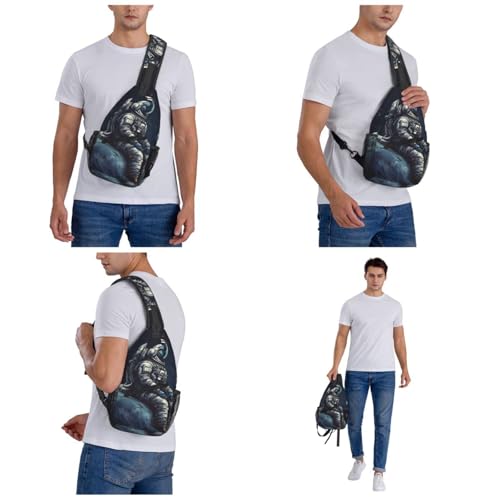 Bolso tipo Sling para mujer y hombre negro miniatura 6
