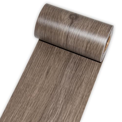Image of 1 Roll 4 Inch X 32 ft Wood Grain Tape,Wood Contact Paper Self Adhesive Repair Patch for Furniture, Tables, Chairs, Windows, Floors, Home Decor, Handicraft DIY (Gray Brown)