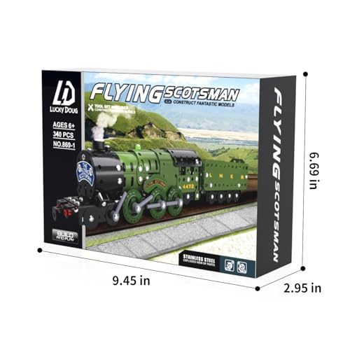 image for Lucky Doug STEM Building Projects Model Train Set Toys for Boys Kids 8