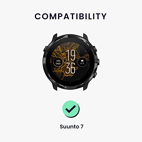 Kwmobile Strap Compatible With Suunto 7 Smartwatch Strap - Replacement Silicone Watch Band - Black/Black #TOP5