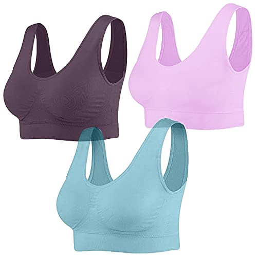 Sujetador deportivo de copa moldeada, un sostén para mujer, sin copa, para deportes de color nude, con bolsillo para teléfono, multicolor, X Large
