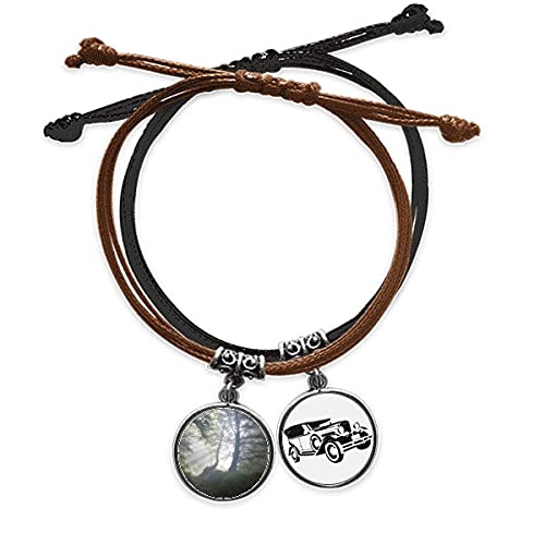 Feu vert de paysages forestiers bracelet science nature réglable anti-usure