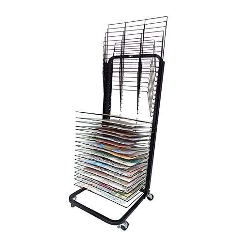 Omoons Drying Racks,Wire Oiling Art Drying Rack, 25-Layer Oiling, Magazine Work Display And Storage, Office Folder Bookshelf/B/25 Floors #TOP12