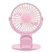 HYRL Mini Ventilatore A Rotazione A 360 ° Batteria/USB Ricaricabile Clip on Fan per Passeggino/Palestra/Ufficio/Studio,Pink,1200mAh