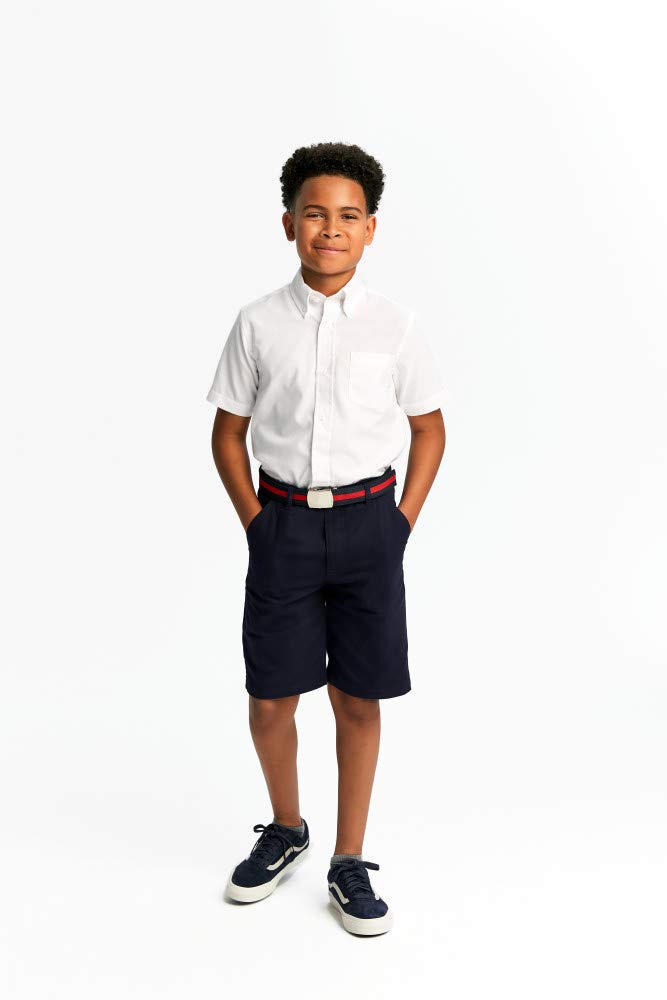French Toast Boys White Short Sleeves Oxford Shirt - E9003 - White, 18