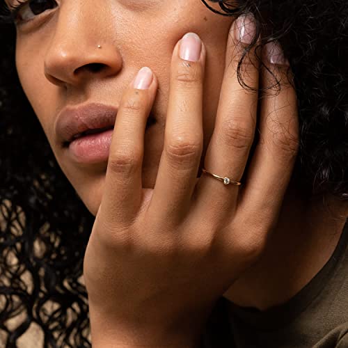 Image of NOKMIT 1mm 14K Gold Filled Rings for Women Girls Thin Gold Ring Dainty Cute Stacking Stackable Thumb Pinky Band Non Tarnish Comfort Fit Size 4 to 11 1PC /2PCS /3PCS