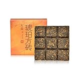 Dayi Amber Square Brick-shape Puerh Cake (Batch 1401) Shu Puer Tea TEATEA Ripe Puerh Cake Aged 2014