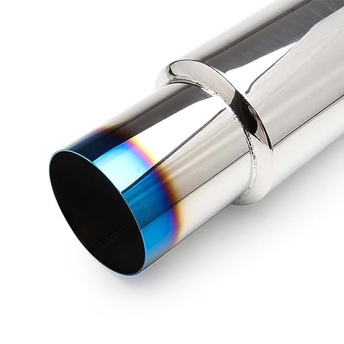 Tubo de escape de automóvil de 2 pulgadas con salida de 3 pulgadas y resonador 6