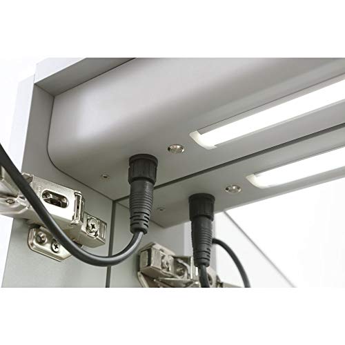 Aquadom Signature Royale 24In X 40In X 5In Led Medicine Mirror Cabinet Recessed Or Surface Mounted, Defogger, Dimmer, Clock, Led 3X Makeup Mirror, Outlets & Usbs Right Hinge #TOP4