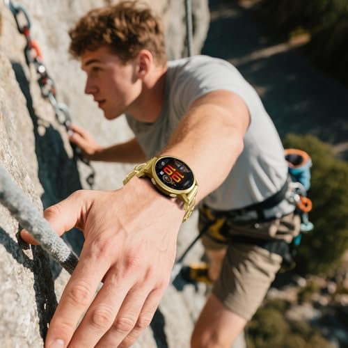 Correa metalica Ouwegaga X-Shape 22mm para Garmin Fenix miniatura 5
