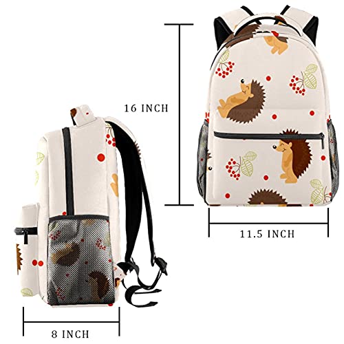 Mochila para portátil bolsas de viaje con estampado de erizo para hombres y mujeres 2
