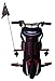 Umit Drift Trike 360 Cuadro Regulable Patinete Eléctrico, Niños, Negro, M