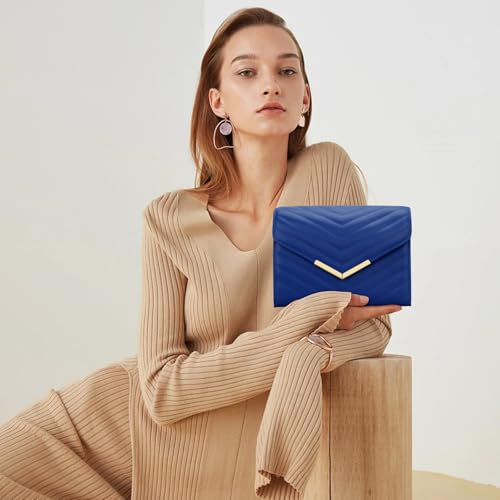 Image of KKXIU Women Formal Vegan Leather Evening Envelope Clutch Purses and Handbags for Party Wedding Prom Bridal