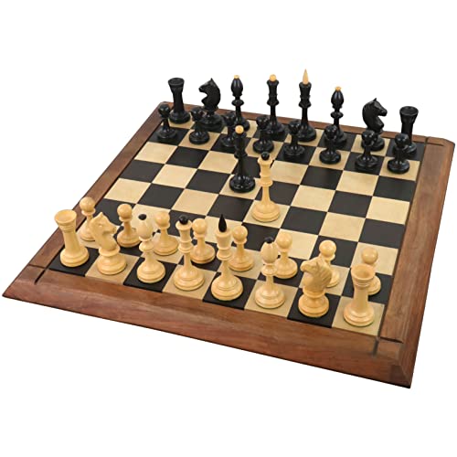 Jeu d'échecs russes en buis double lesté Averbakh soviétique 12,2 cm - 4