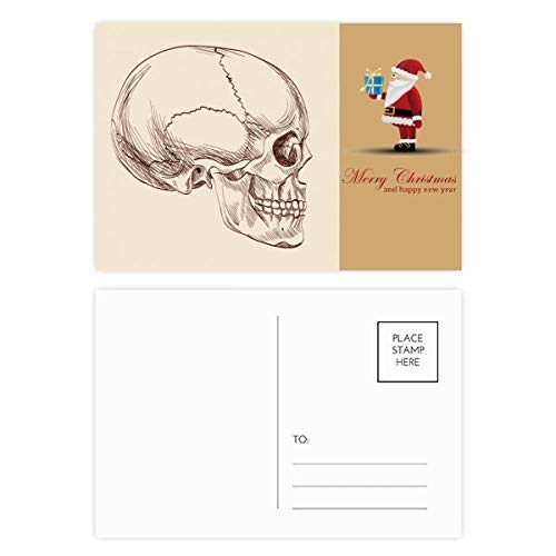 Cartes postales tête de mort de Noël pour vos vœux gothiques de fin d'année