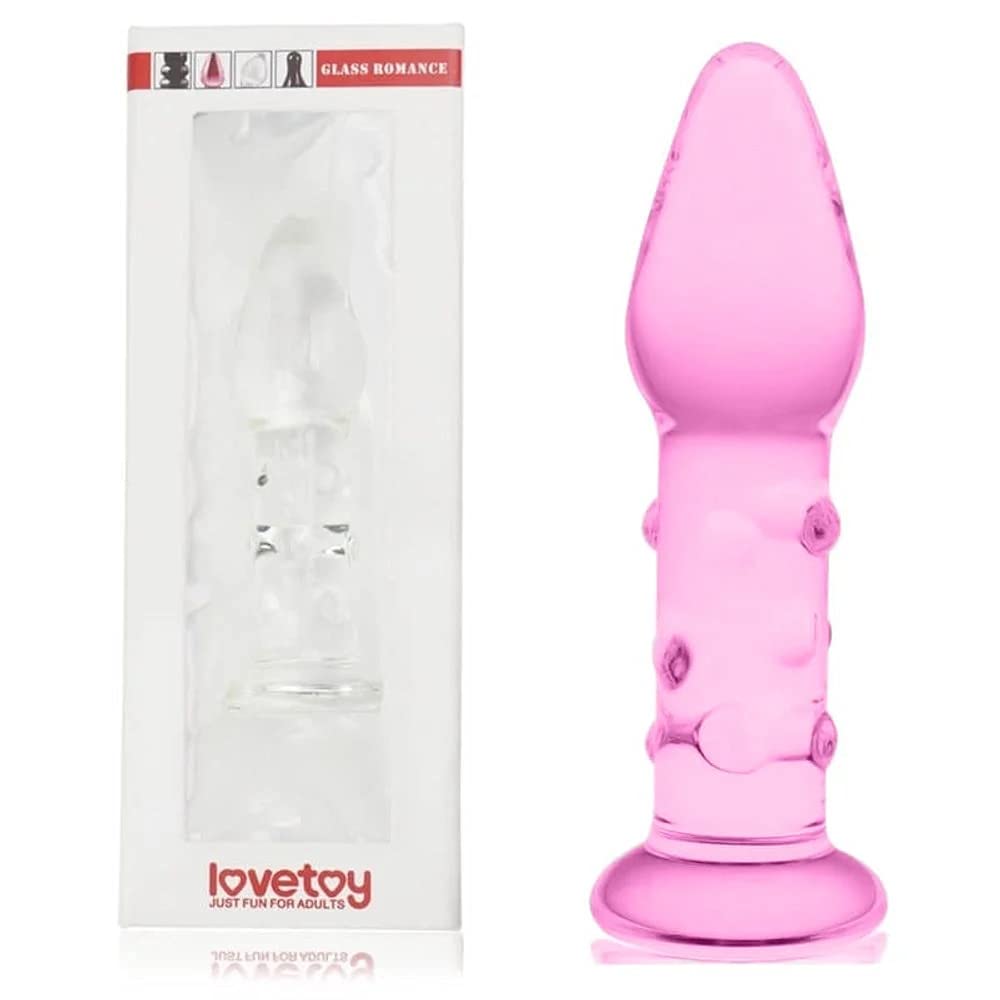 Lovetoy Glass Romance - Plug Anal em Vidro Cnico Rosa 12,7 x 3,5 cm  REF:5709-RS | Amazon.com.br