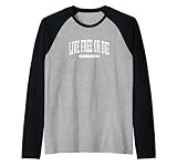 souvenir regalo in stile college dal vivo o morire new hampshire maglia con maniche raglan