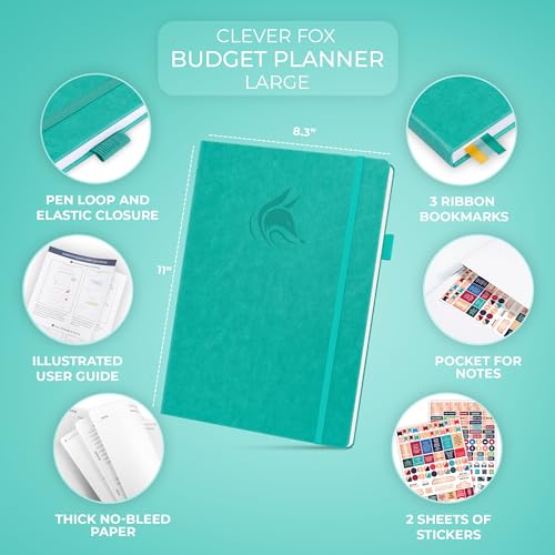 image for Clever Fox Budget Planner Large – Expense Tracker Notebook. Monthly 