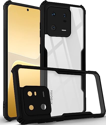 Image of Jkobi Back Cover Case for Xiaomi Mi 13 Pro (Shockproof with Polycarbonate Clear Panel | Professional Black)
