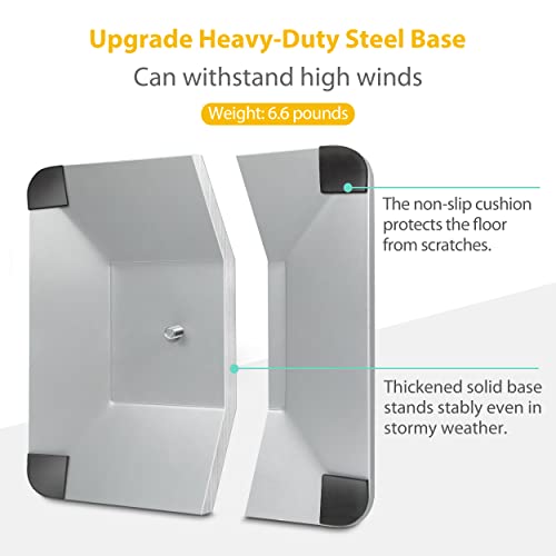 Vaiigo 8.5"X11" Pedestal Poster Sign Holder Stand With Heavy Duty Solid Steel Base, Adjustable Floor Standing Sign Holder For Vertical And Horizontal Sign Displayed Stands, Silver 3Pack #TOP5